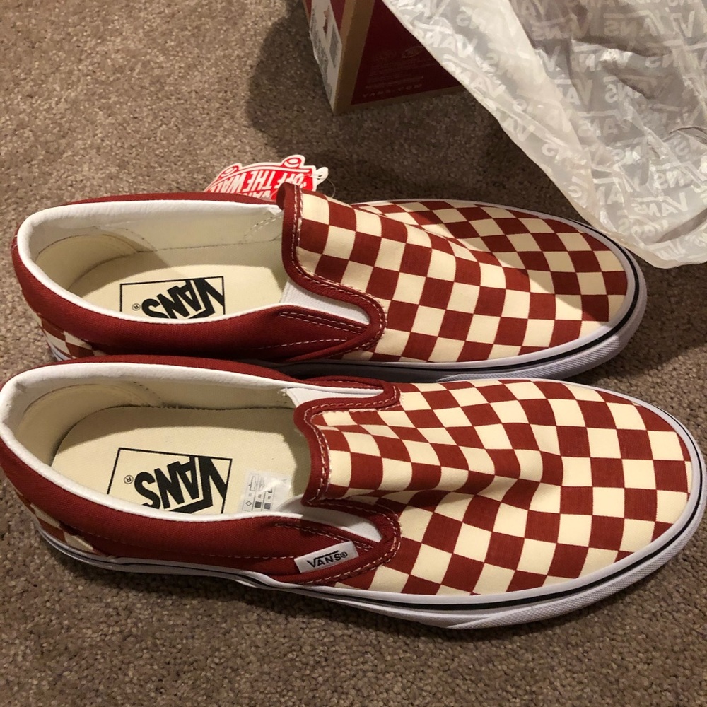 Never worn red vans